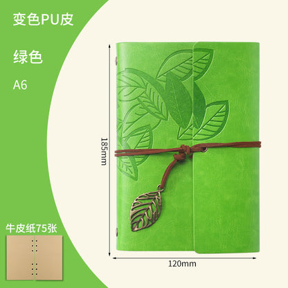 Creative Vintage Leaves Travel Diary Notebook Stationery
