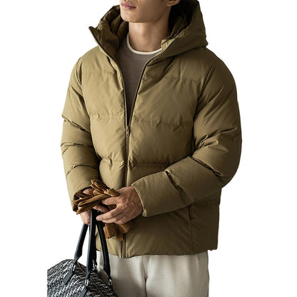 Men’s Short Hooded Down Jacket – Stylish, Windproof & Warm