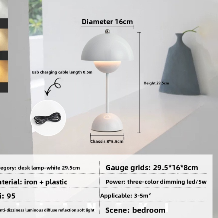 LED Desk Lamp with Adjustable Study Reading Light for Office