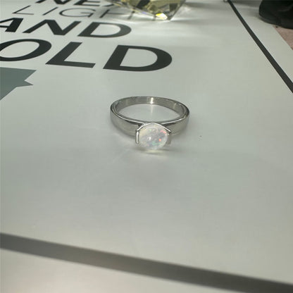 Buy Fashionable Aquamarine Opal Titanium Ring for Women