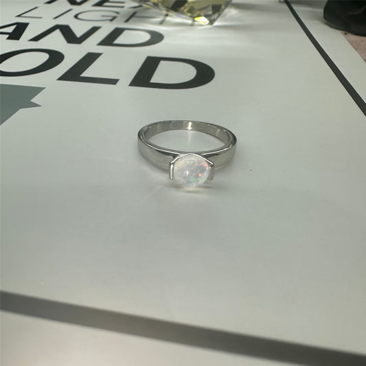 Buy Fashionable Aquamarine Opal Titanium Ring for Women