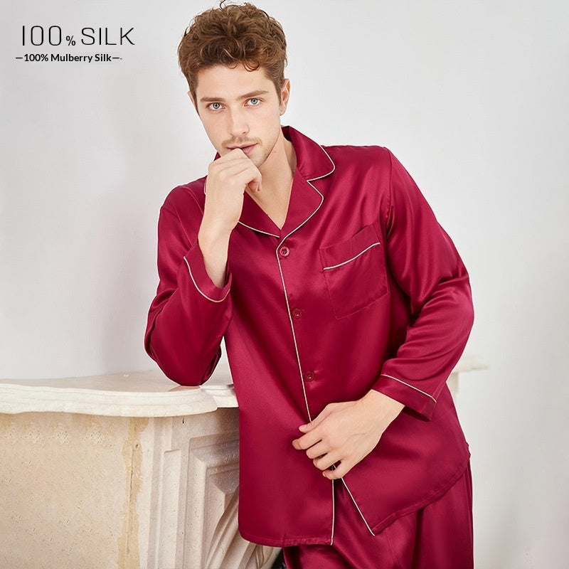 Mumi Heavyweight Silk Pajamas for Men Comfortable Sleepwear