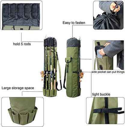 Buy Cylinder Outdoor Fishing Rod Bag Sea Rod Gear Storage Bag