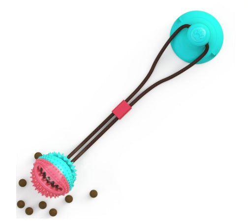 Silicone Suction Cup Tug Dog Ball Toy for Chewing & Cleaning