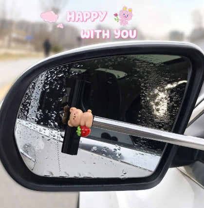 Car Rearview Mirror Wiper Rain Cleaning Tool Portable.