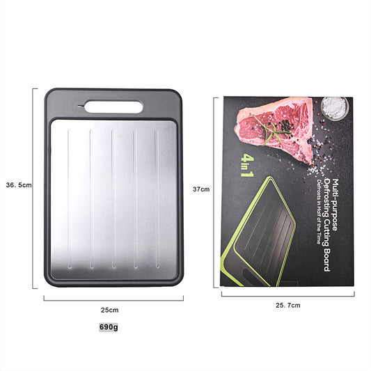 Dual-Sided Aluminum Cutting Board with Knife Sharpener