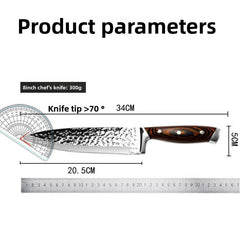 15-Piece Red Wood Handle Knife Set