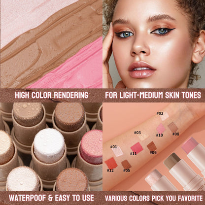 A 3-piece set of contouring sticks