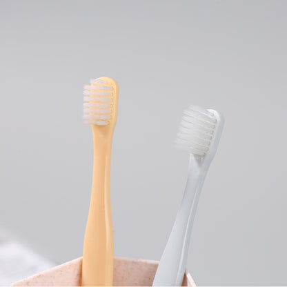 A 4-piece soft-bristled toothbrush