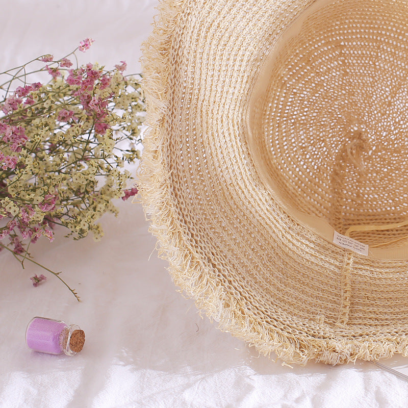 A breathable straw hat with a large brim