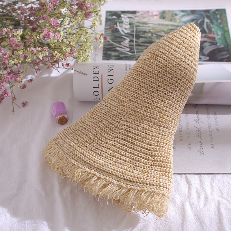 A breathable straw hat with a large brim