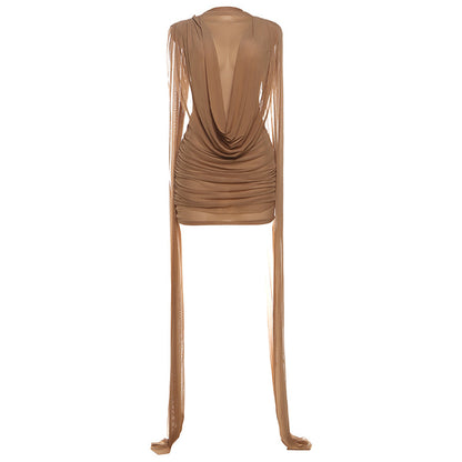 A cinched waist dress
