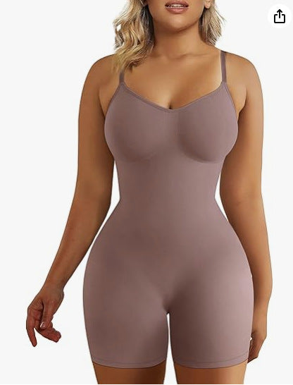A corset-style one-piece dress