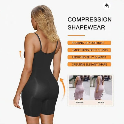 A corset-style one-piece dress