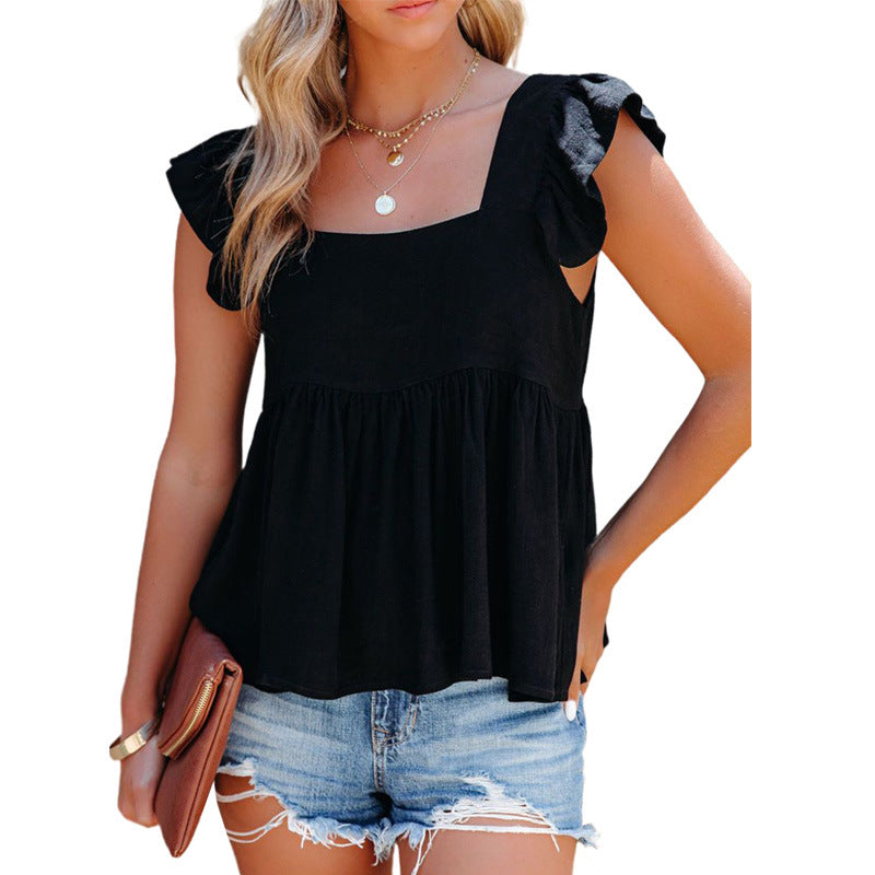 A cute and casual square-neck top for girls