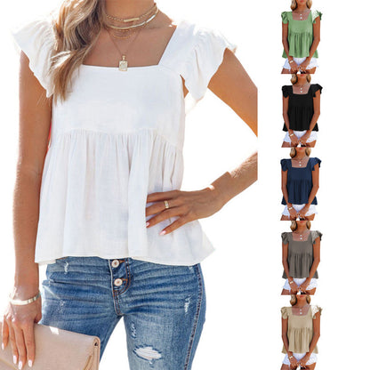A cute and casual square-neck top for girls