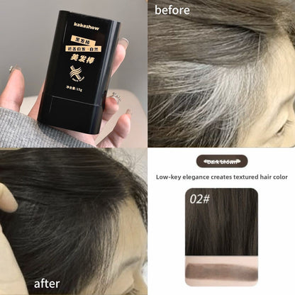 A disposable hair dye hair stick can cover white hair