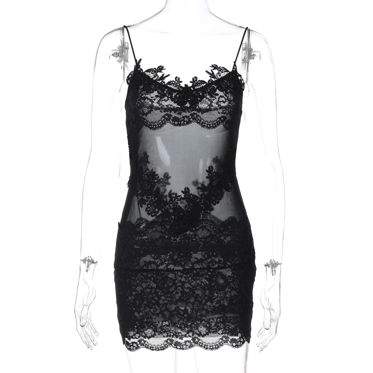 A full-skirted lace dress for women