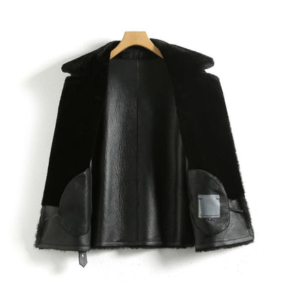A fur-and-cloth integrated waterfowl fur coat