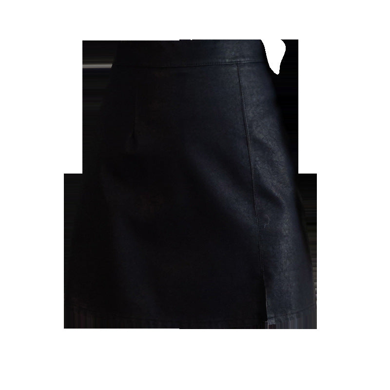 A half-length skirt with an opening for women