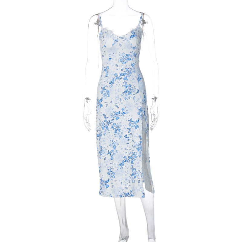 A halter-neck dress
