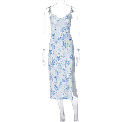 A halter-neck dress