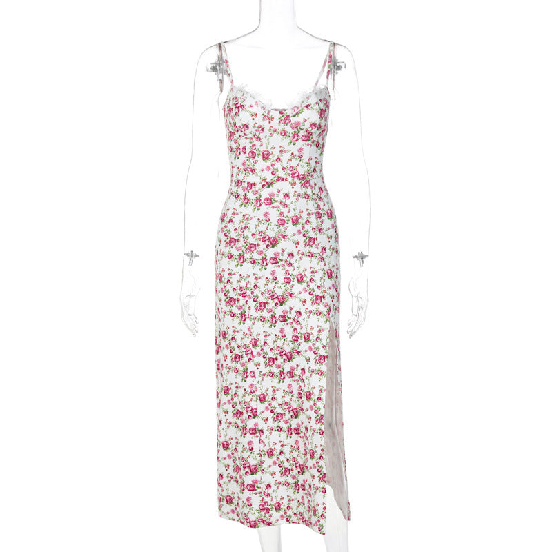 A halter-neck dress