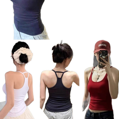 A halter-neck top with a chest cushion