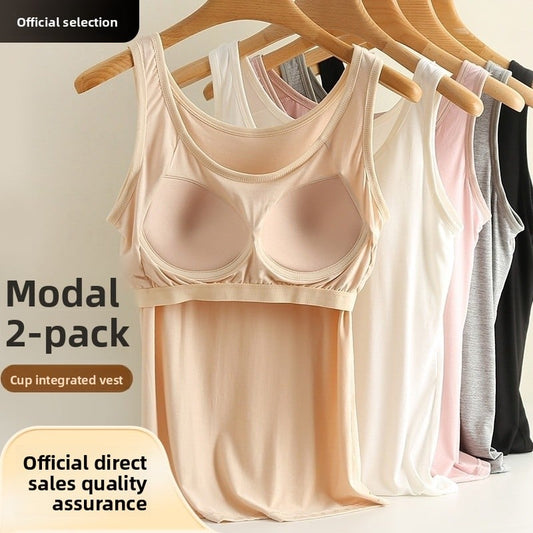 A halter top with a chest cushion