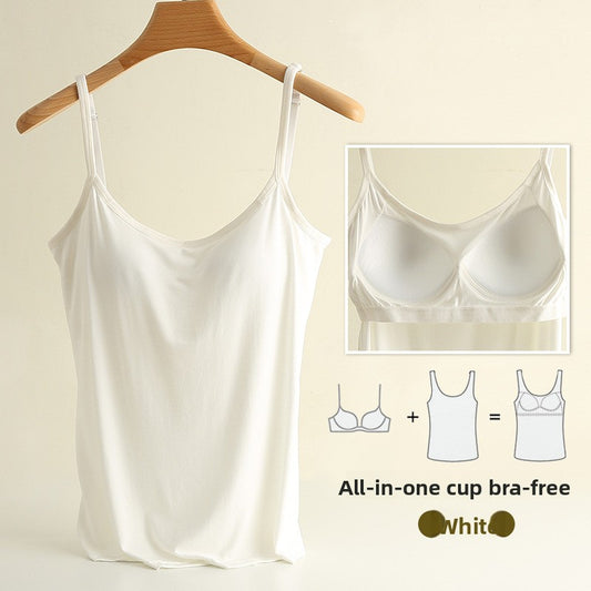 A halter top with a chest cushion