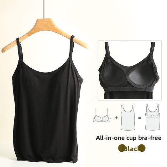 A halter top with a chest cushion