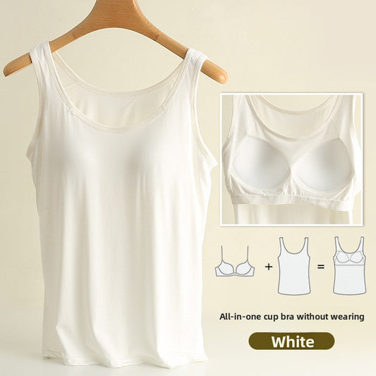 A halter top with a chest cushion