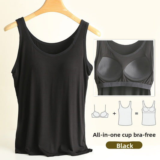 A halter top with a chest cushion
