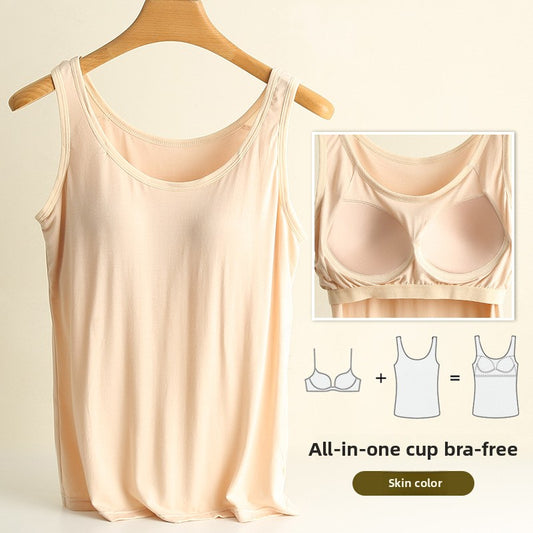 A halter top with a chest cushion