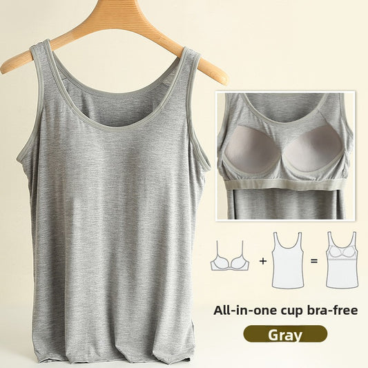 A halter top with a chest cushion