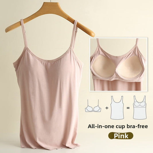A halter top with a chest cushion