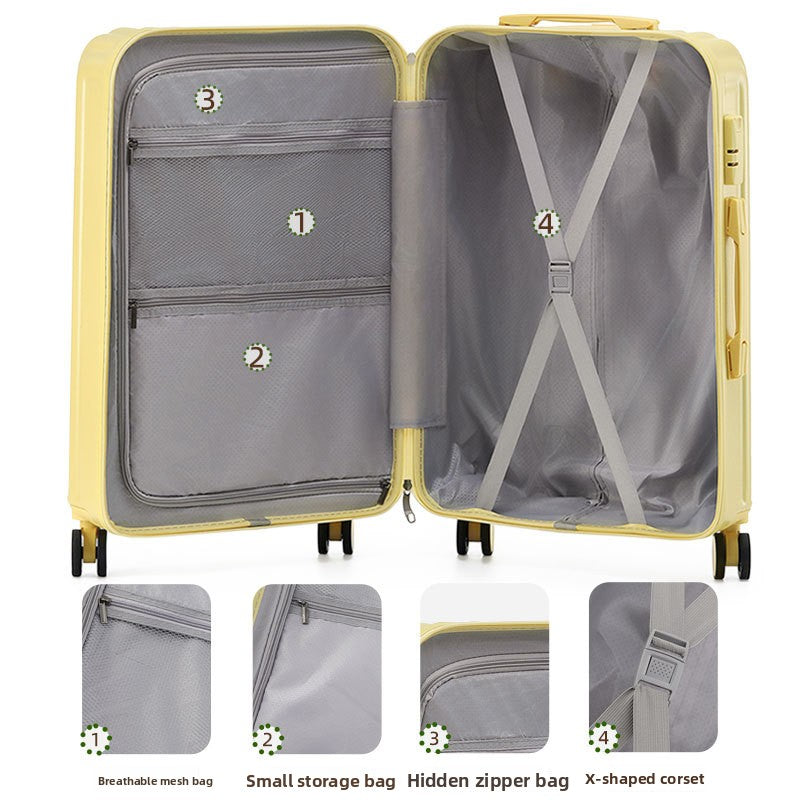 A high-appearance-level travel suitcase with a handle