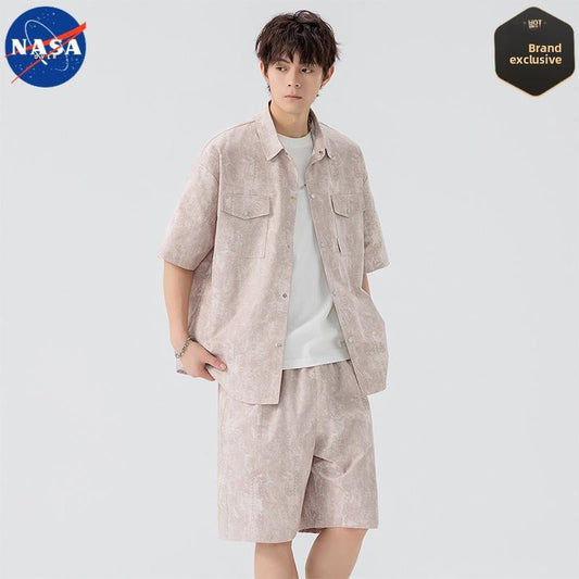 A high-end two-piece shirt set