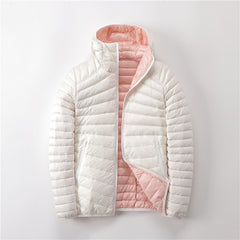 White with pink