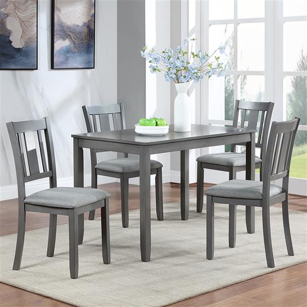 A kitchen chair with a padded seat