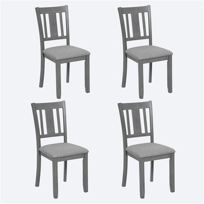 A kitchen chair with a padded seat