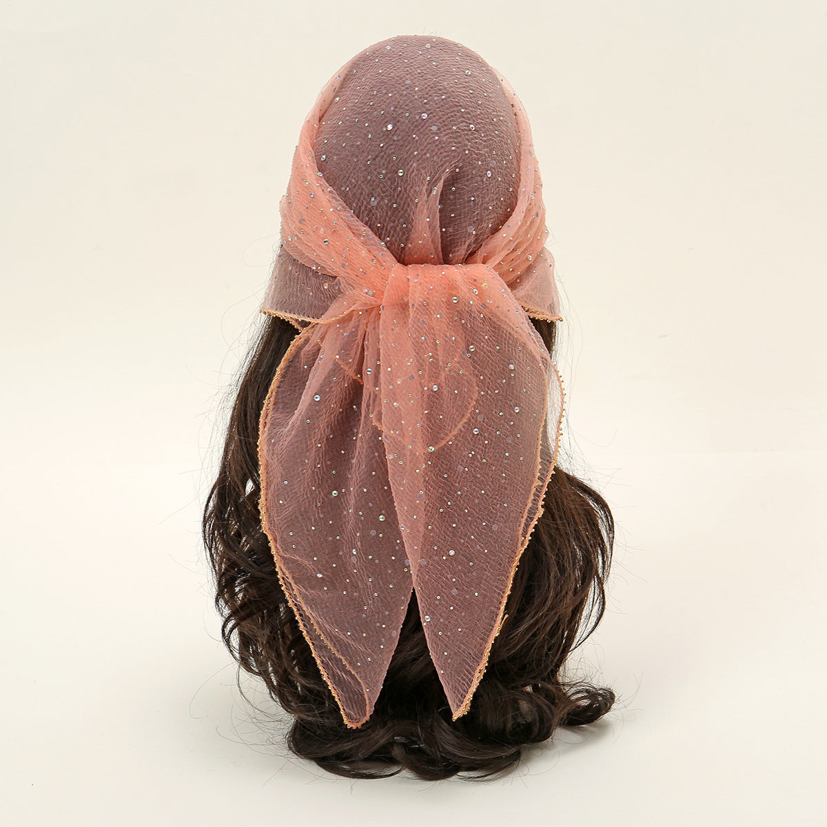 A lady's charm with a diamond 80 square scarf