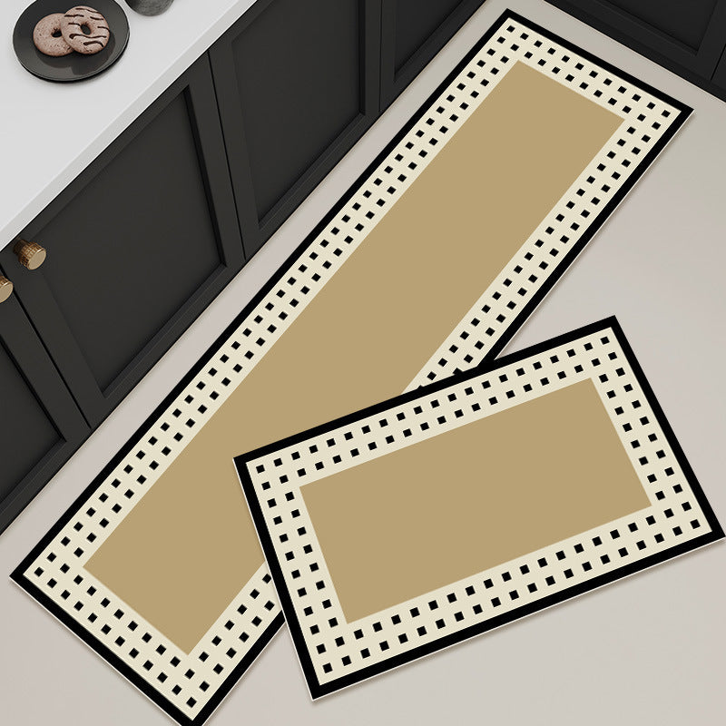 A light luxury and high-end kitchen long diatom mud floor mat