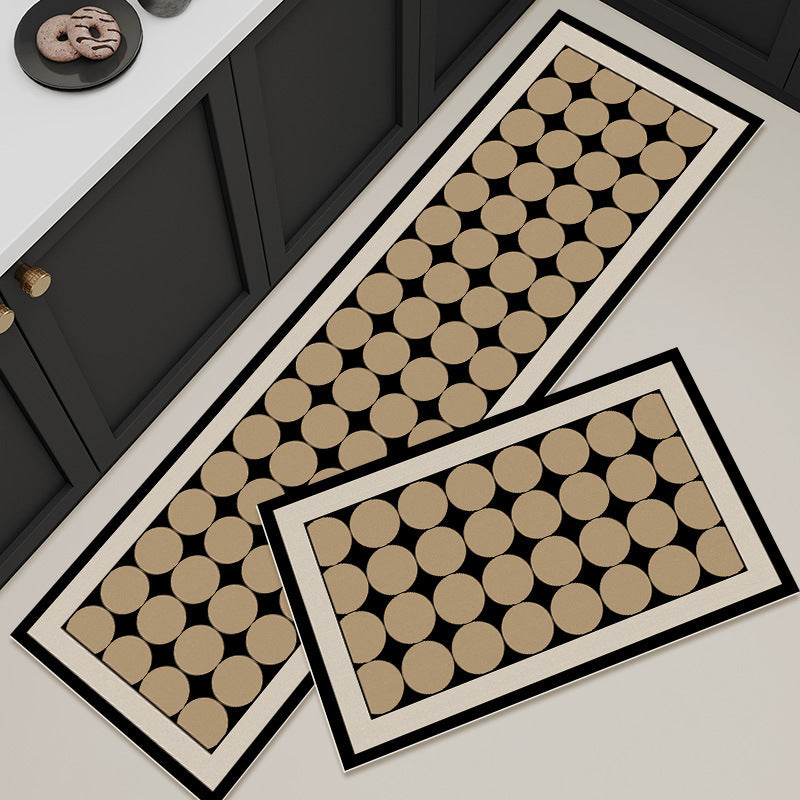 A light luxury and high-end kitchen long diatom mud floor mat