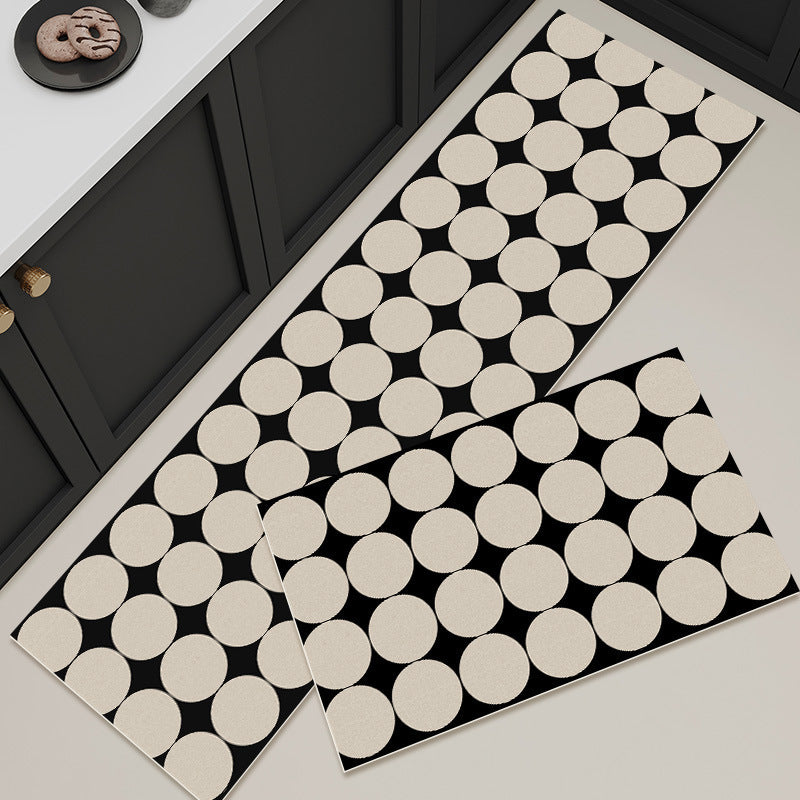A light luxury and high-end kitchen long diatom mud floor mat