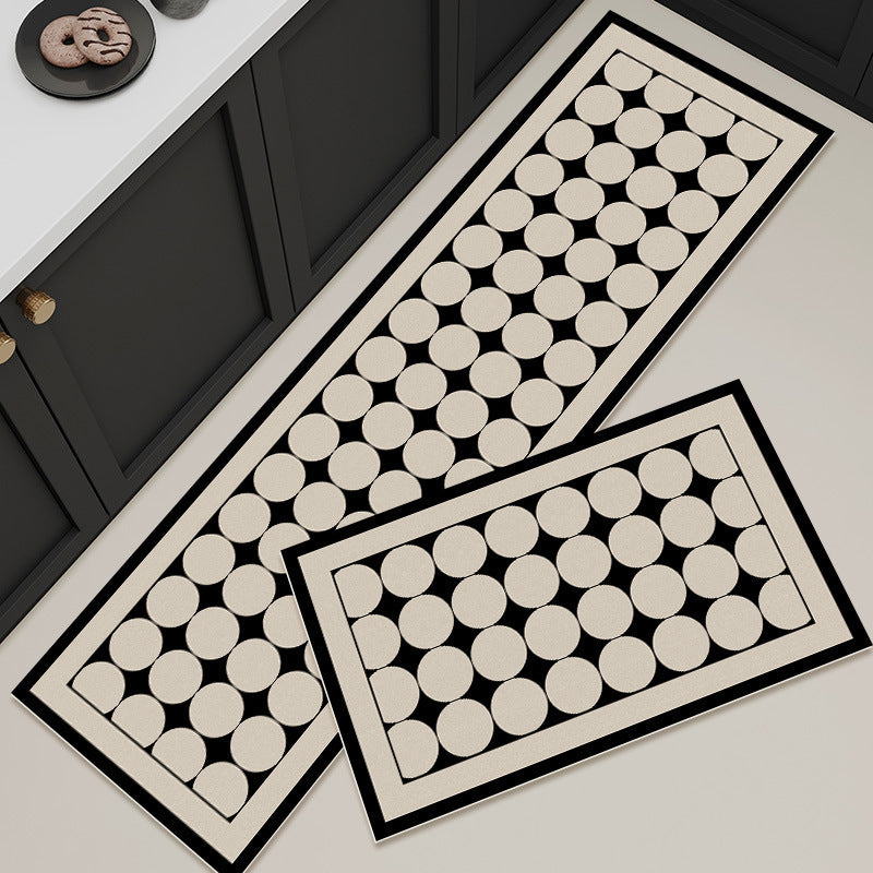 A light luxury and high-end kitchen long diatom mud floor mat