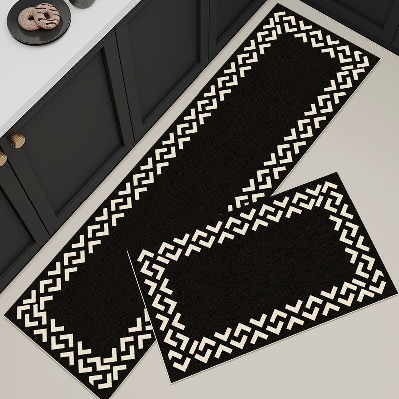 A light luxury and high-end kitchen long diatom mud floor mat