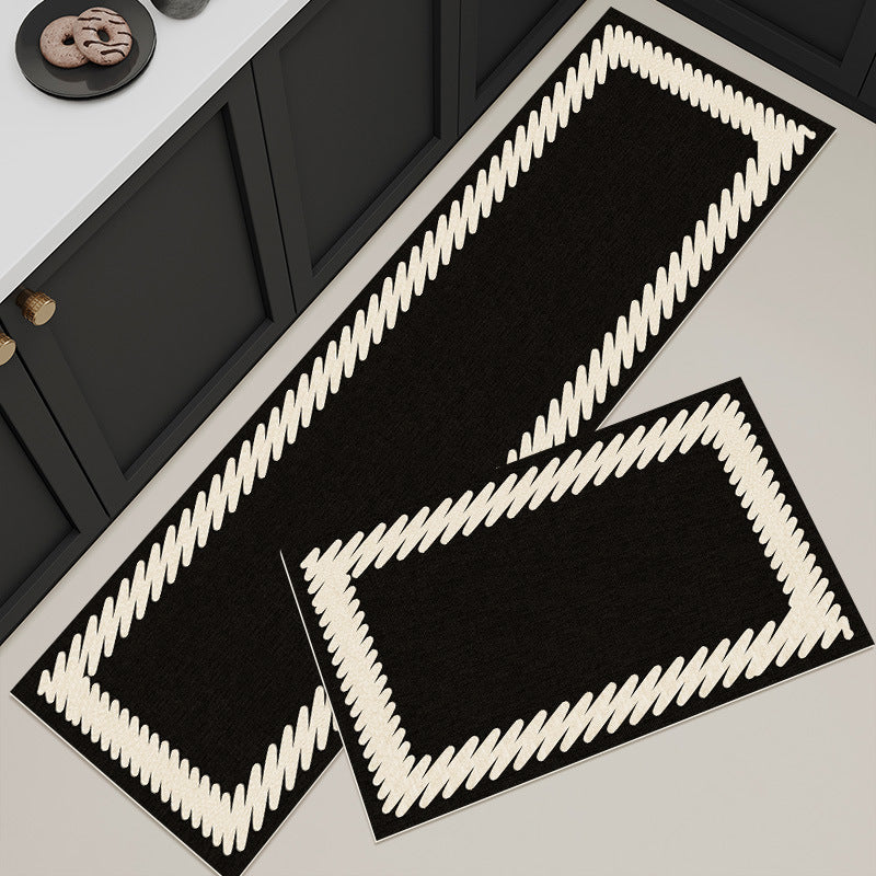 A light luxury and high-end kitchen long diatom mud floor mat