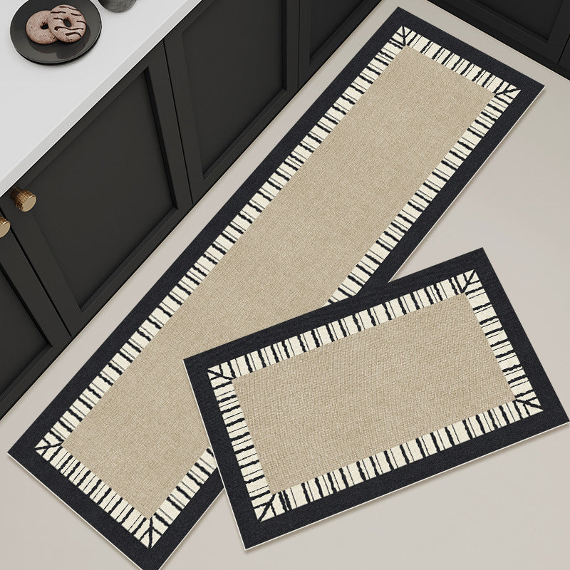 A light luxury and high-end kitchen long diatom mud floor mat
