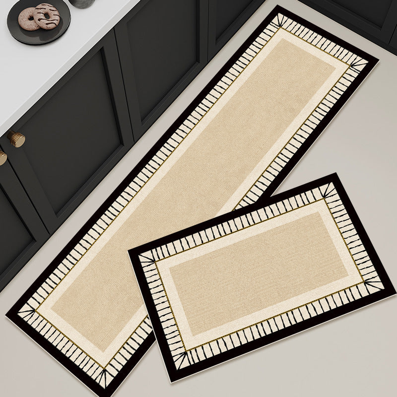 A light luxury and high-end kitchen long diatom mud floor mat